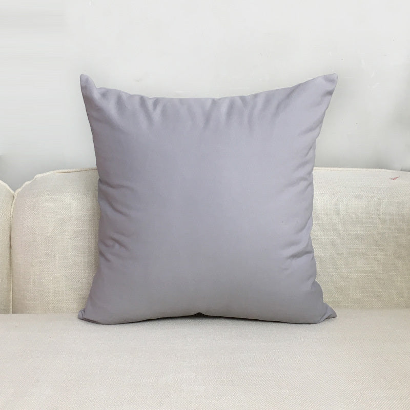 Solid Color Cushion Sofa Pillow White Blue Gray Coffee Color Purple Red Cushion Cover Waist Pillow - DropOnline.co
