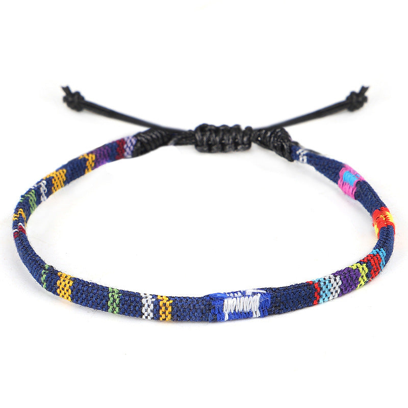 Hand Woven Rainbow Color Anklet Bohemian Style - DropOnline.co