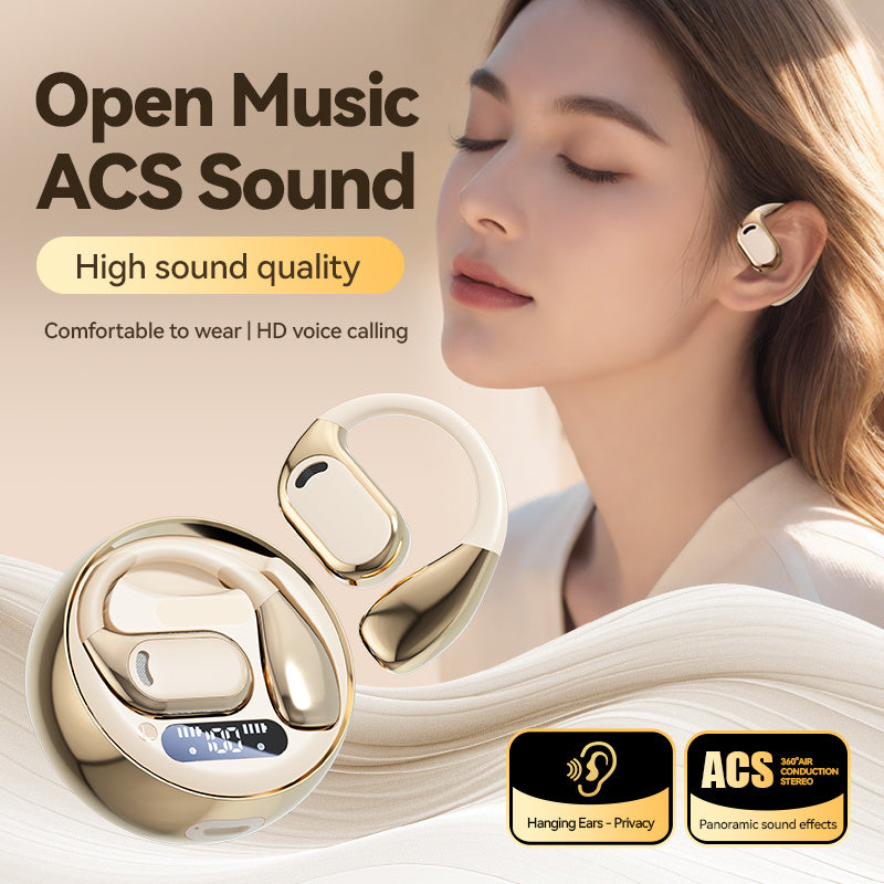 Fall Open - Ear Weireless Earphone, Lightweight Earphone With Charging Case, Noice Cancelling Bluetooth - CompatibleStereo Earbuds For Sports, Gaming, Calling, Busines - DropOnline.co