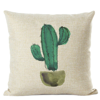 Cactus Cotton Linen Cushion Cover Home Car Interior - DropOnline.co