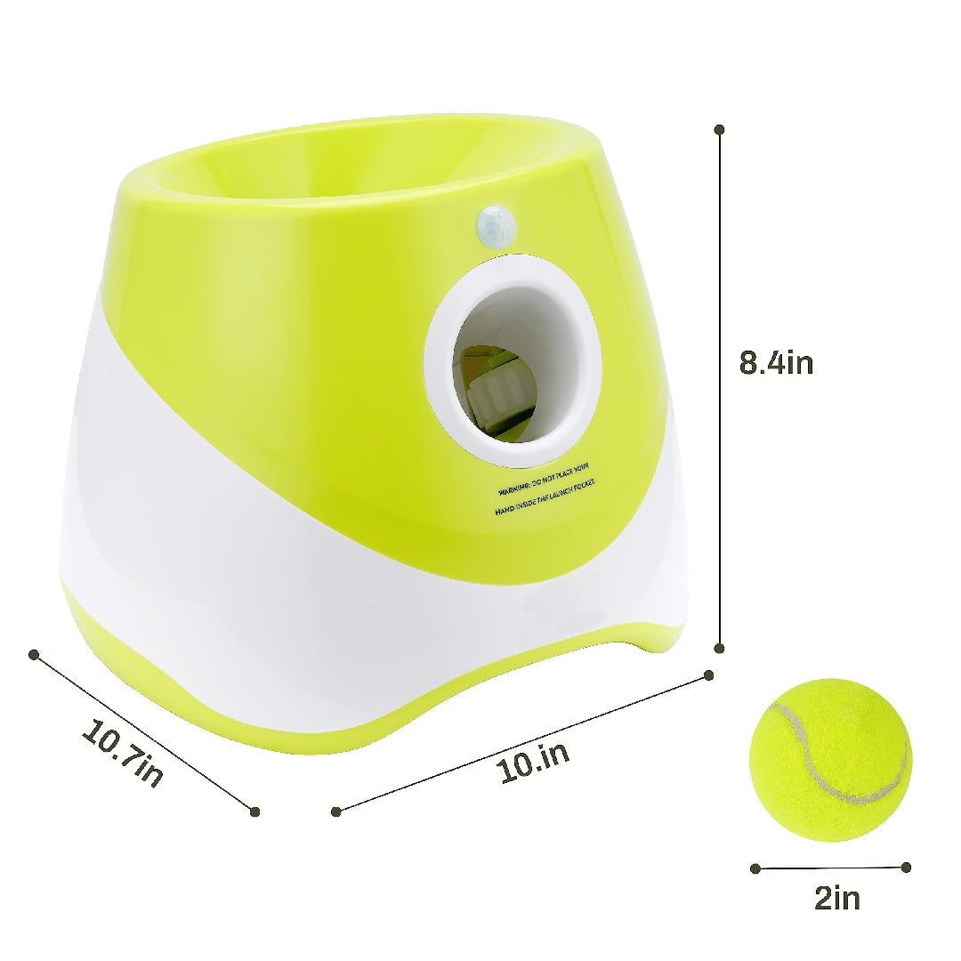 Only Supports Self Pickup  Dog Ball Thrower, Automatic Ball Launcher, Indoor-Outdoor Interactive Dog Toy With Three Scopes, Includes Balls And A Data Cable, Grey-Green - DropOnline.co