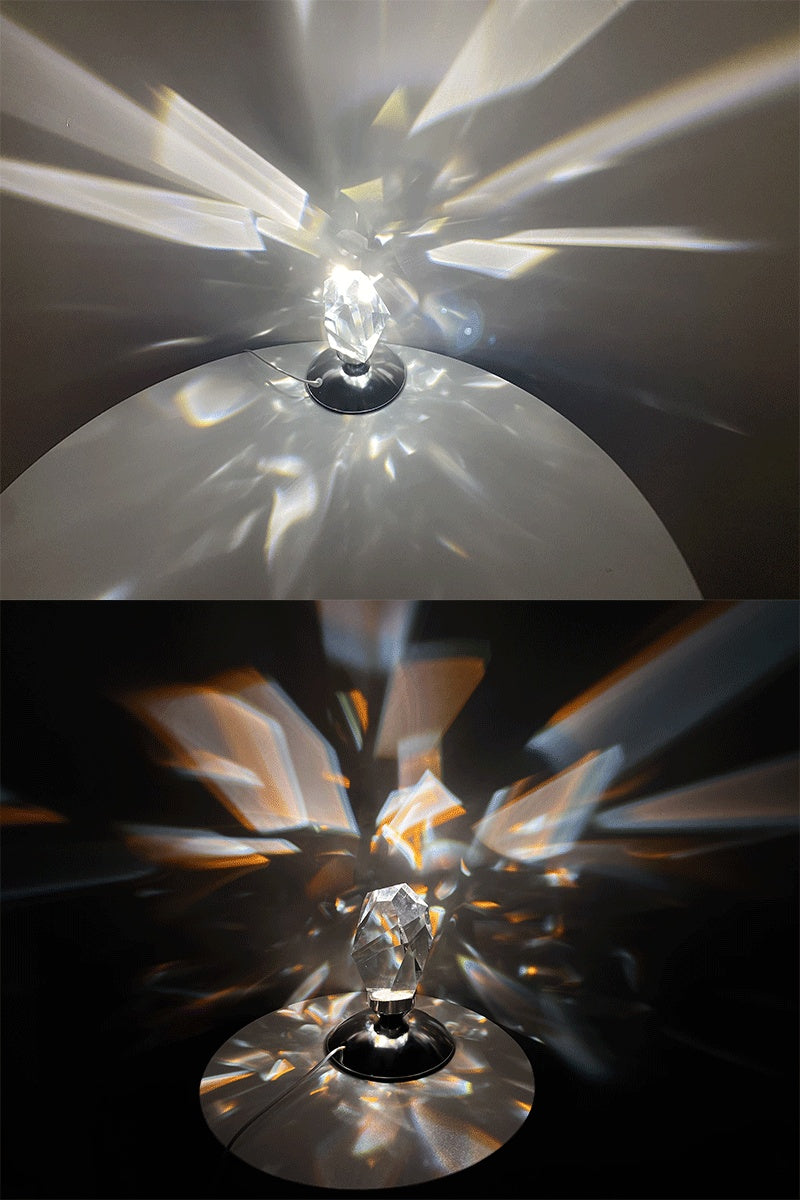 Led Crystal Night Light With Remote Control Bedroom Decor Mood Light Novelty Gift Usb Bedside Romantic Projector Rgb Night Lamp - DropOnline.co