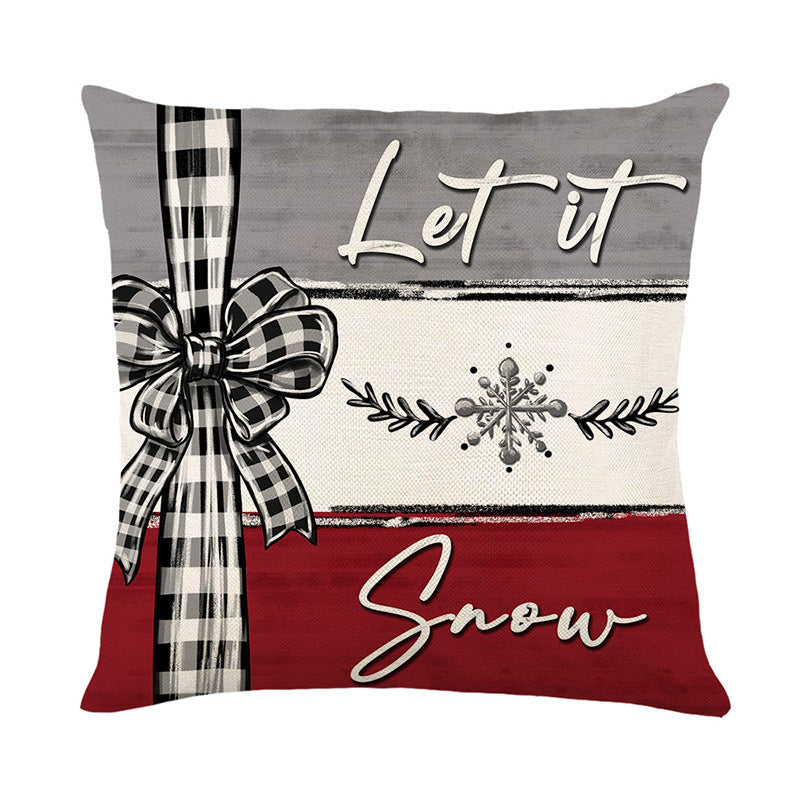 Christmas Cushion Cover Pillowcase Merry Christmas Decor For Home 2024 Xmas Ornament Happy NewYear Gift - DropOnline.co