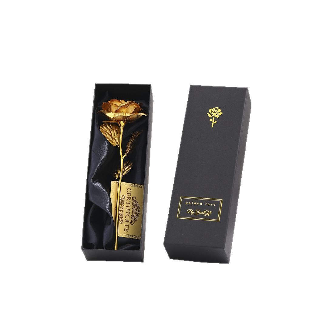 Gold Foil Rose Creative Holiday Gifts For Girls - DropOnline.co
