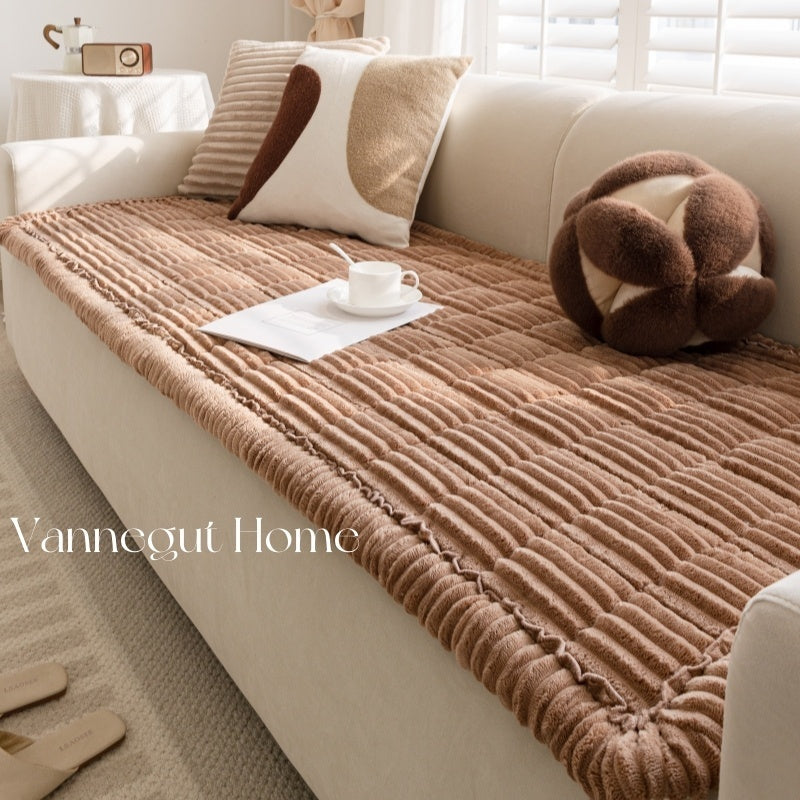 Sofa Cushion Autumn And Winter Thickening Plush Non-slip Tatami Cushion - DropOnline.co