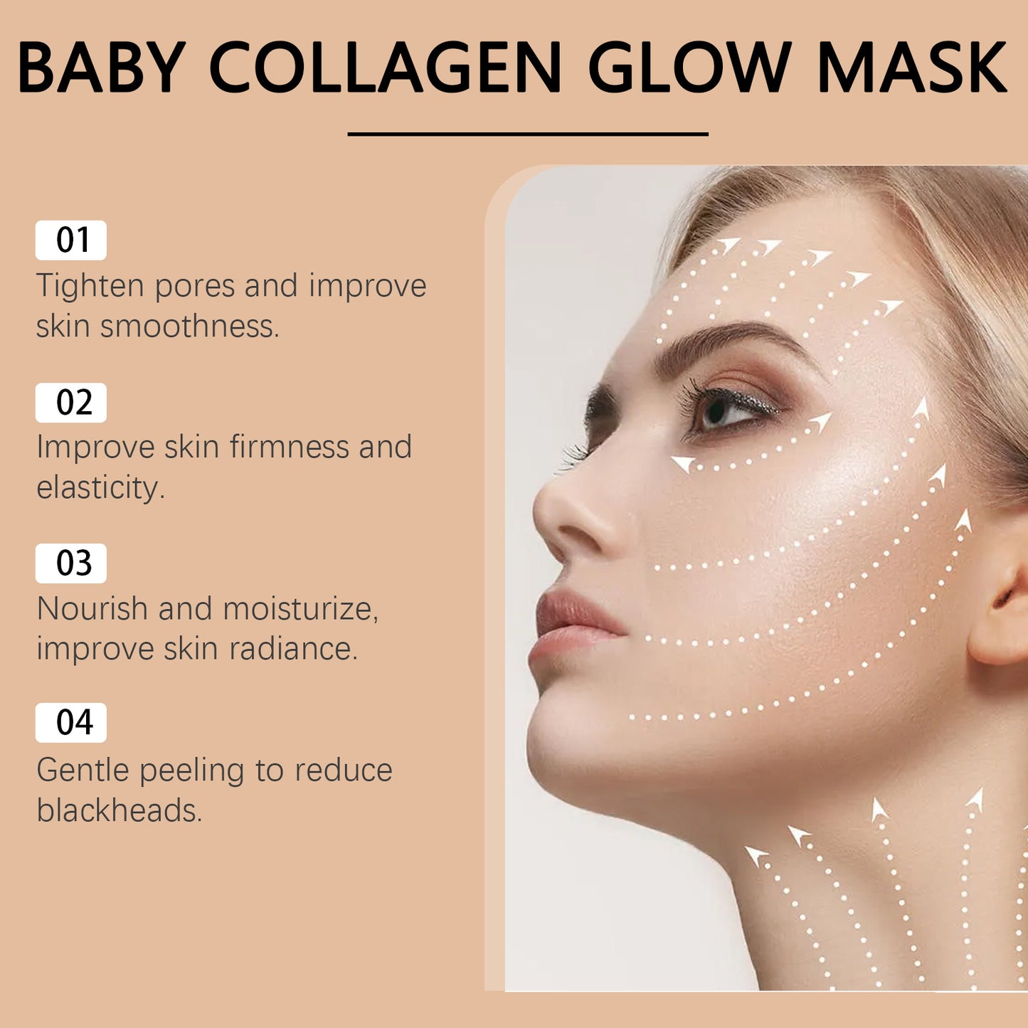 Collagen Peeling Mask Moisturizing, Hydrating, Anti-wrinkle And Brightening Peeling Mask - DropOnline.co