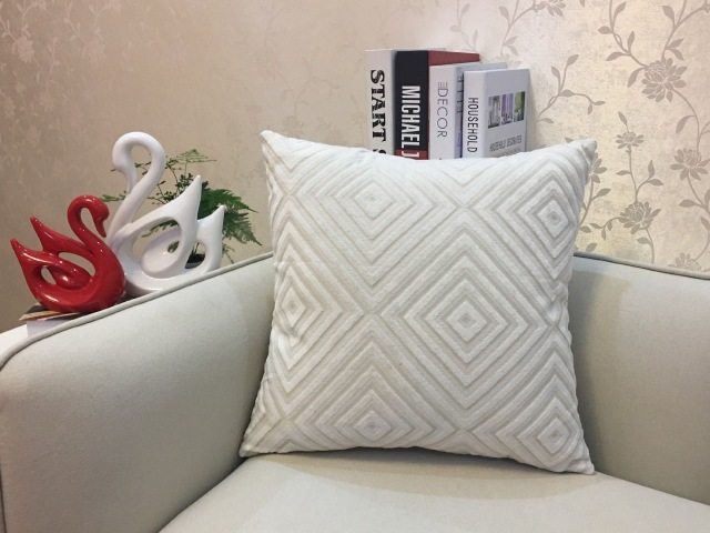 Home Decorative Sofa Throw Pillows Flannel Cushion Cover - DropOnline.co
