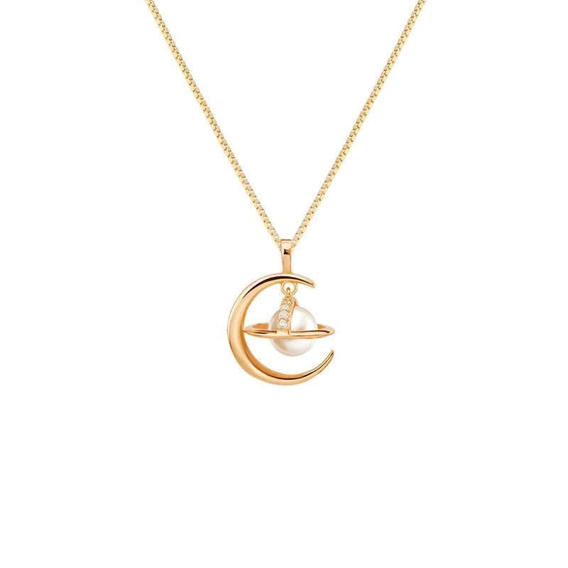 Women's Planet Necklace Niche Design Temperament Saturn Clavicle Chain Versatile - DropOnline.co