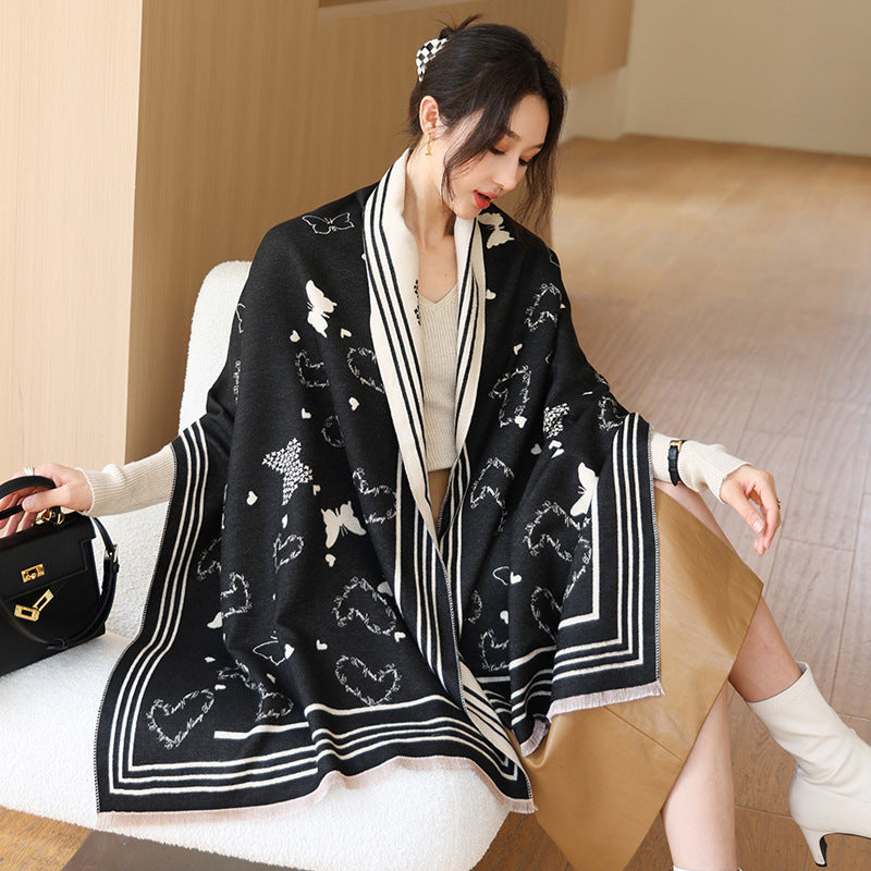 Women's Versatile Fashion Scarf - Thickened Warm Cashmere Winter Wrap - DropOnline.co
