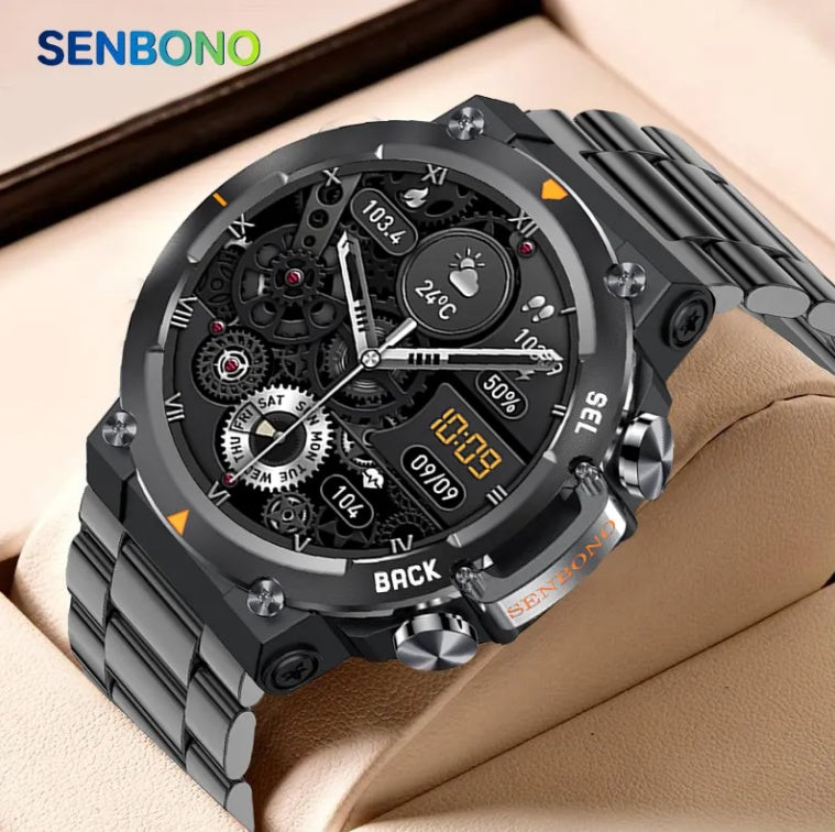 MAX18 Men Smartwatch AMOLED1.43inch Big Screen BT Calls Gesture Control AI Voice Sports Smart Watch Men - DropOnline.co