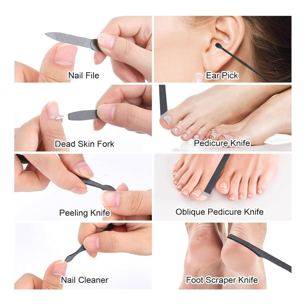 18-Piece,Nail Clippers Trimming Tool Set, Manicure Set, Pedicure Kit, Nail Clippers, Professional - DropOnline.co
