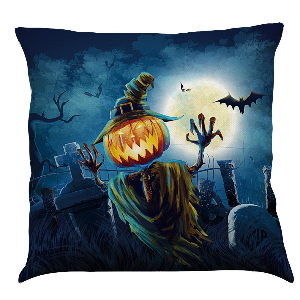 Halloween Cotton Linen Sofa Car Cushion Pillowcase - DropOnline.co