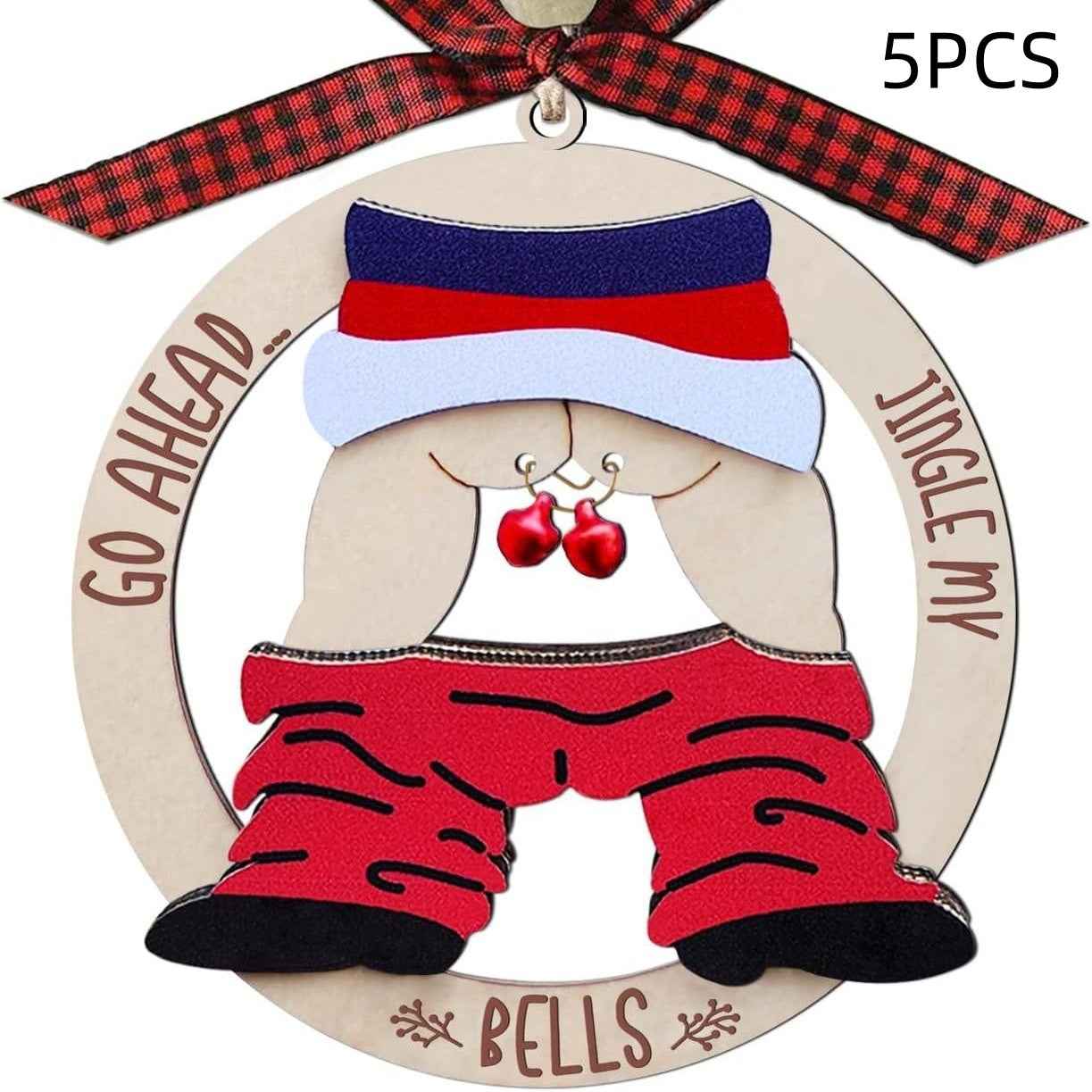 Christmas Wooden Bell Pendant - Boxwood Craft Hanging Decoration (9x10cm) - DropOnline.co