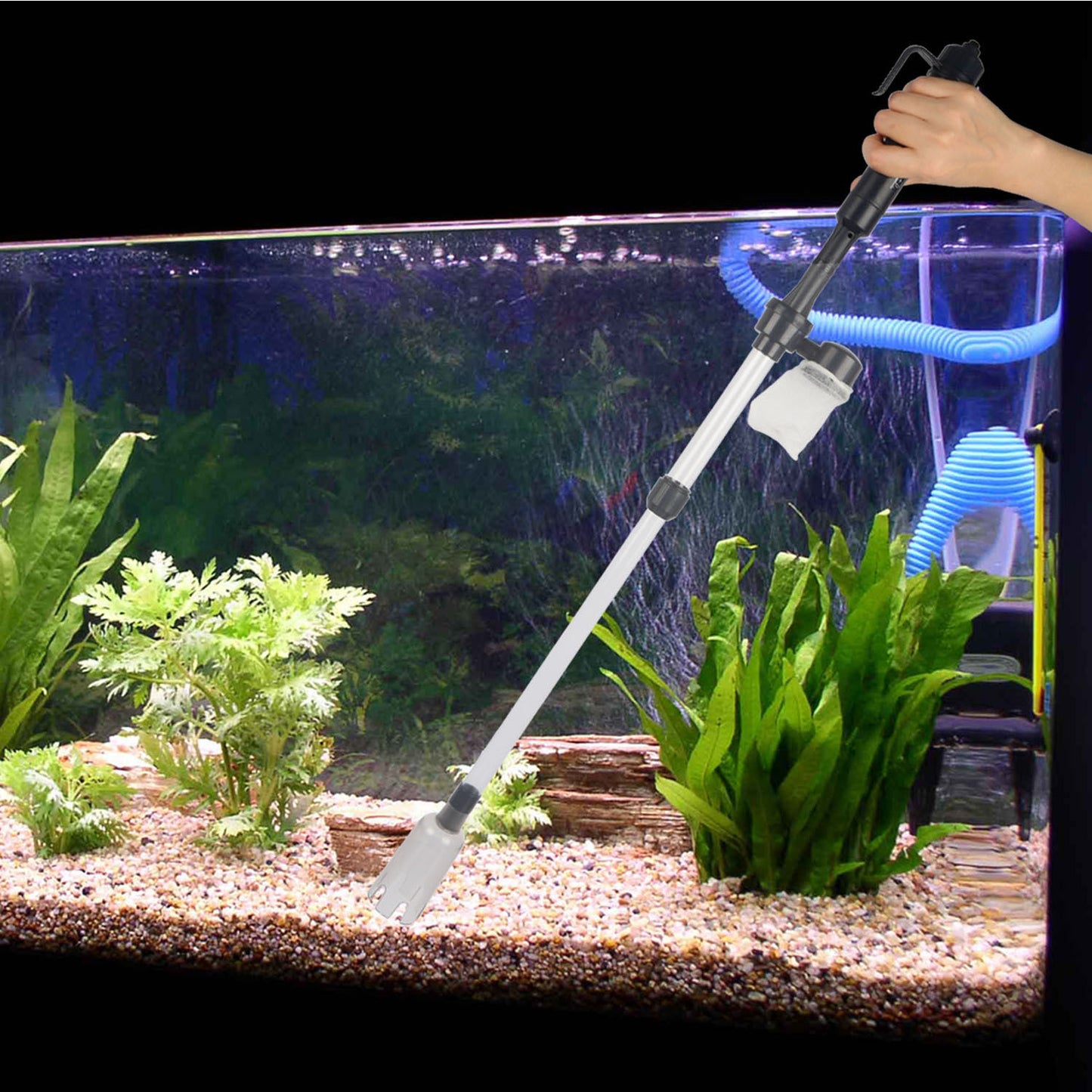 Battery-Operated Aquarium Vacuum Gravel Cleaner - DropOnline.co