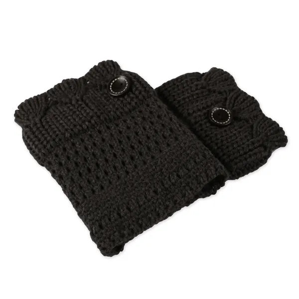 Women's Crochet Knit Leg Warmers - Winter Fashion Accessory - DropOnline.co