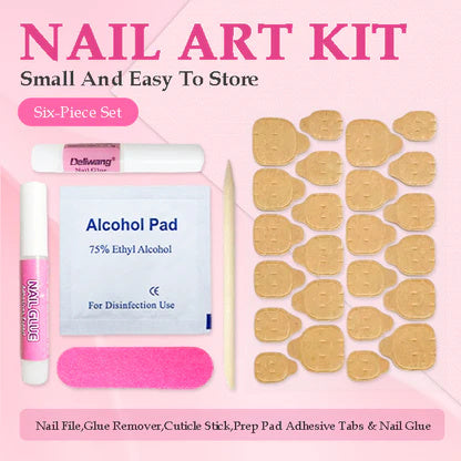 GGddsha 2025 Long Nail Designs Reusable PMMA AcrylicBaroque Glass Style Press-on Nails With Box Gifts ForWomen,Mosaic Mirage - DropOnline.co