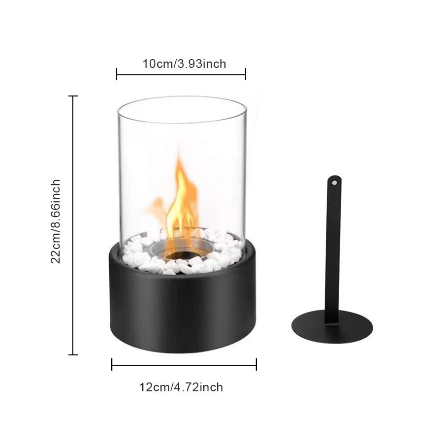 Tabletop Fire Pit Concrete Rubbing Alcohol Indoor Fire Bowl Mini Fireplace Outdoor Decor Portable Table Top Chiminea Meditation Isopropyl - DropOnline.co