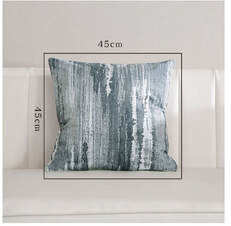 Light Luxury Sofa Cushion Living Room Nordic Velvet Printing Pillow Simple Modern Model Room Pillow Pillowcase - DropOnline.co