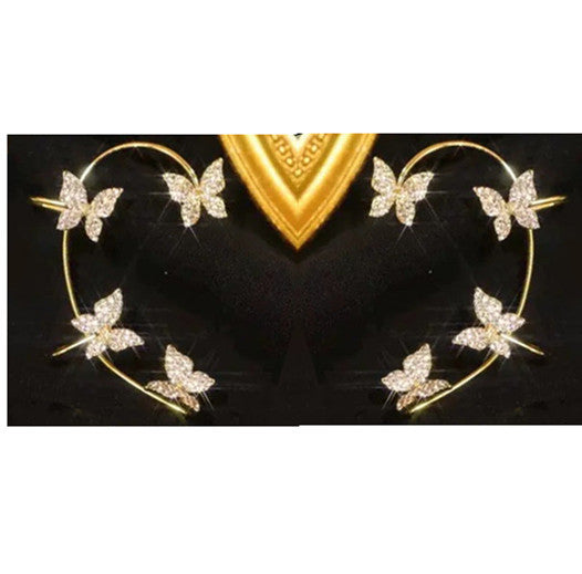 Fashion Earring Butterfly Ear Clip And Ear Hook Jewelry - DropOnline.co