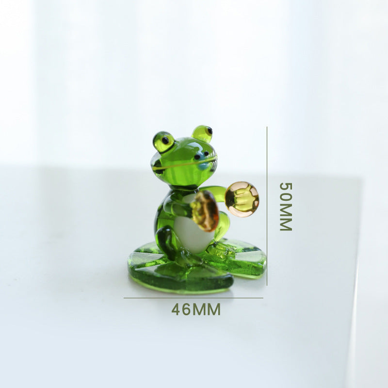 Home Decor Glass Frog Ornament Shape - DropOnline.co