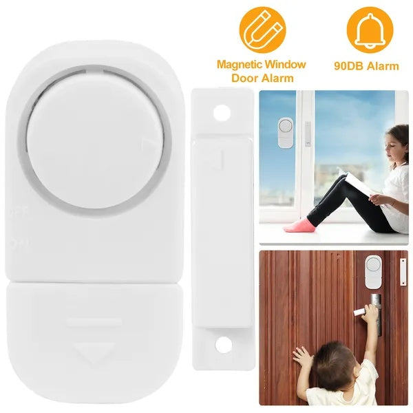 Wireless Window Door Alarm - 90dB Magnetic Sensor for Kid Safety & Home Security - DropOnline.co