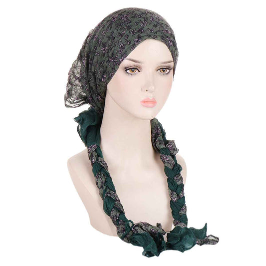 Tam-o'-shanter Hand-woven Braid Bandana Scarf Female Cap - Artisan Beret