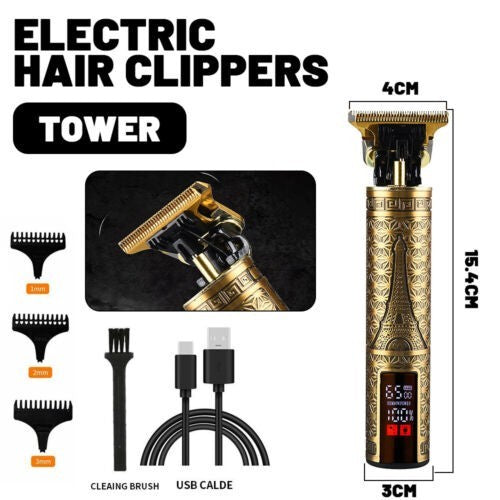 Beard Trimmer Hair Clippers Cordless Rechargeable Hair Cutting Barber Shaving Machine For Men USB Charging - DropOnline.co