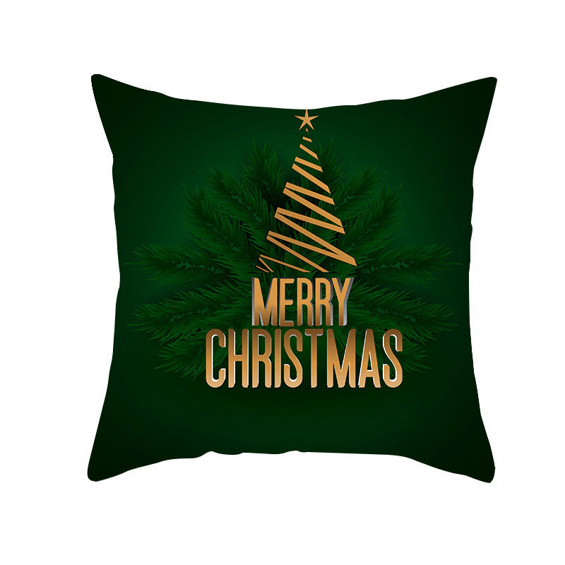 Cartoon Santa Claus Series Peach Skin Sofa Cushion Cover - Fun Christmas Holiday Decoration - DropOnline.co