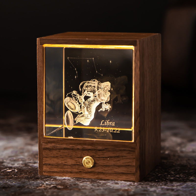 Crystal LED Table Lamp - USB Power Constellation Light Bedroom Night Lights for Decor - DropOnline.co