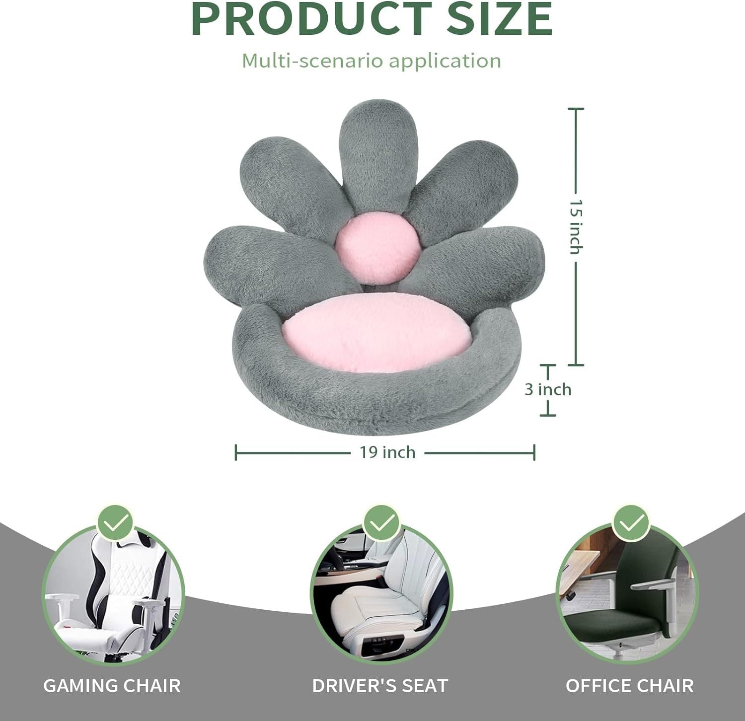 Round Nesting Cat Scratching Board - Flower Shape Seat Cushion Comfy Gaming Chair Pet Mat 19 Inch - DropOnline.co