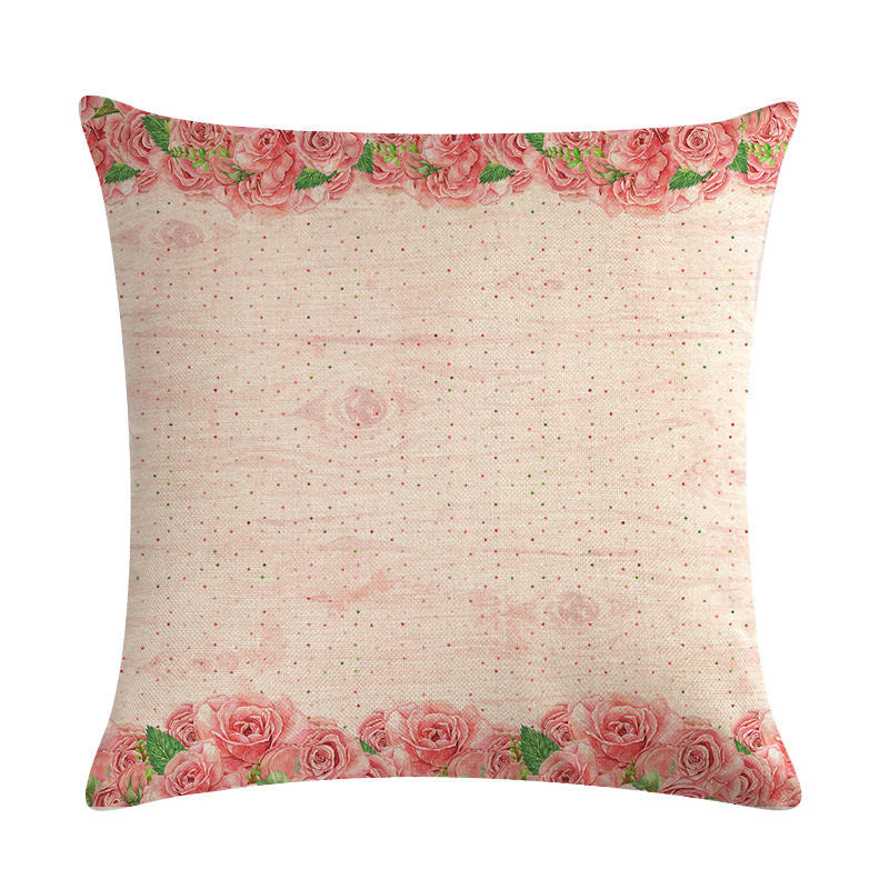 Floral Cushion Cover Cotton Linen Pillowcase - DropOnline.co