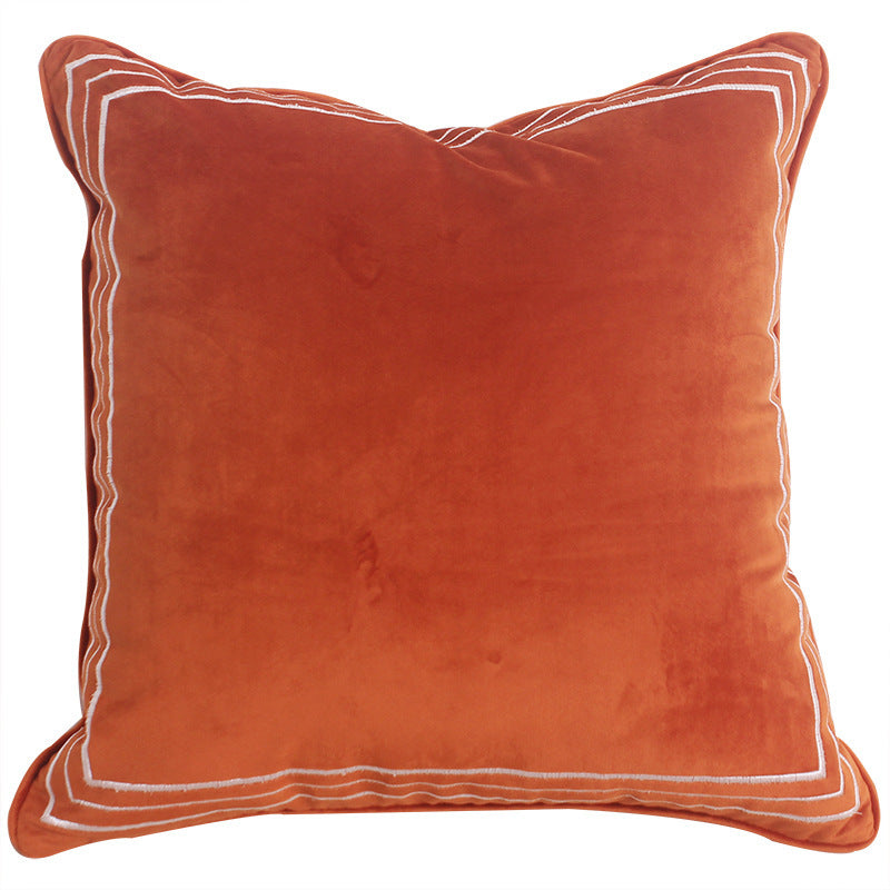 Dutch Velvet Embroidery Pillow Cover Series American Model Room Bedside Cushion - DropOnline.co
