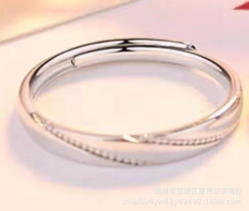 Sterling Silver Jewelry Couple Ring Female Wedding Ring Pair Ring - DropOnline.co