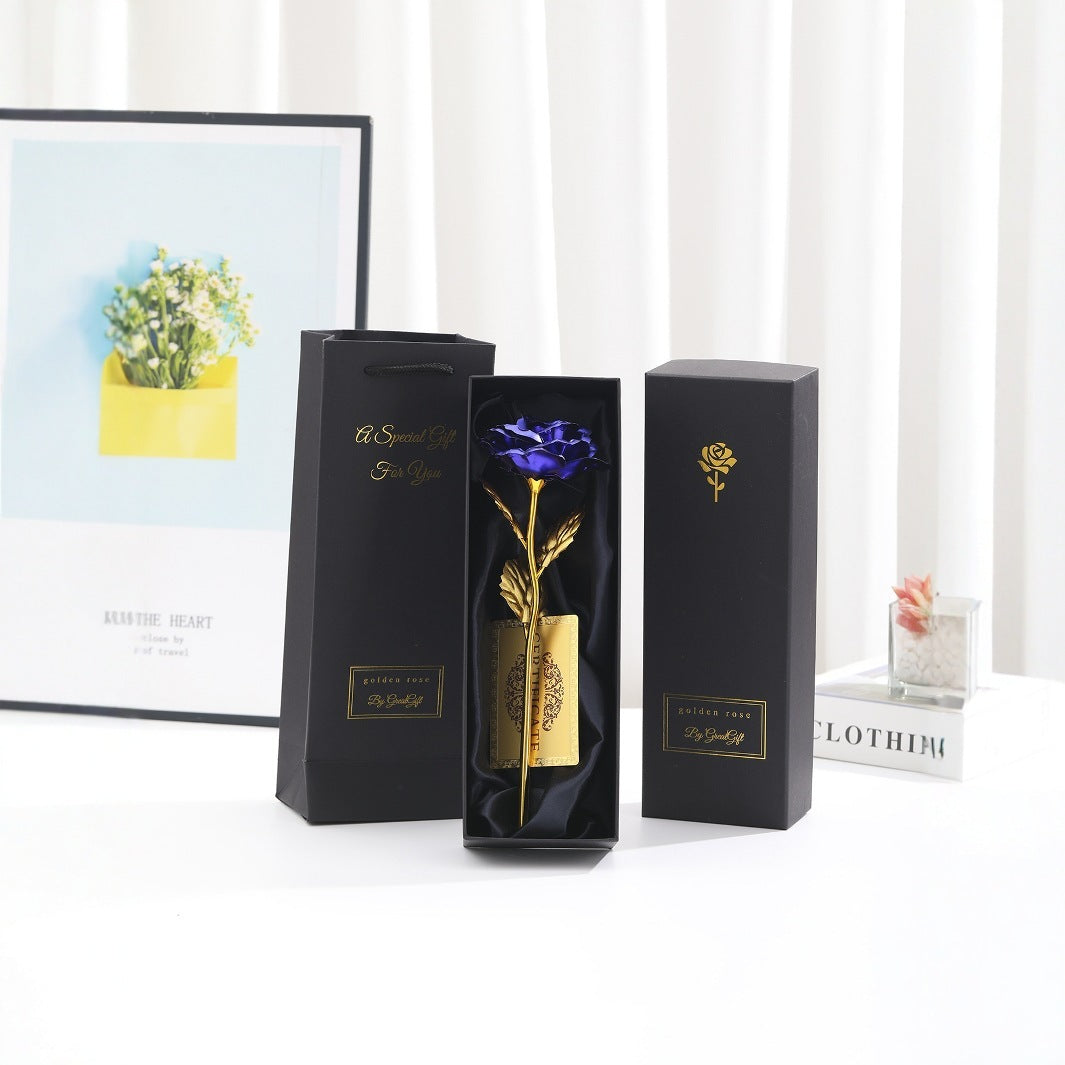 Gold Foil Rose Creative Holiday Gifts For Girls - DropOnline.co