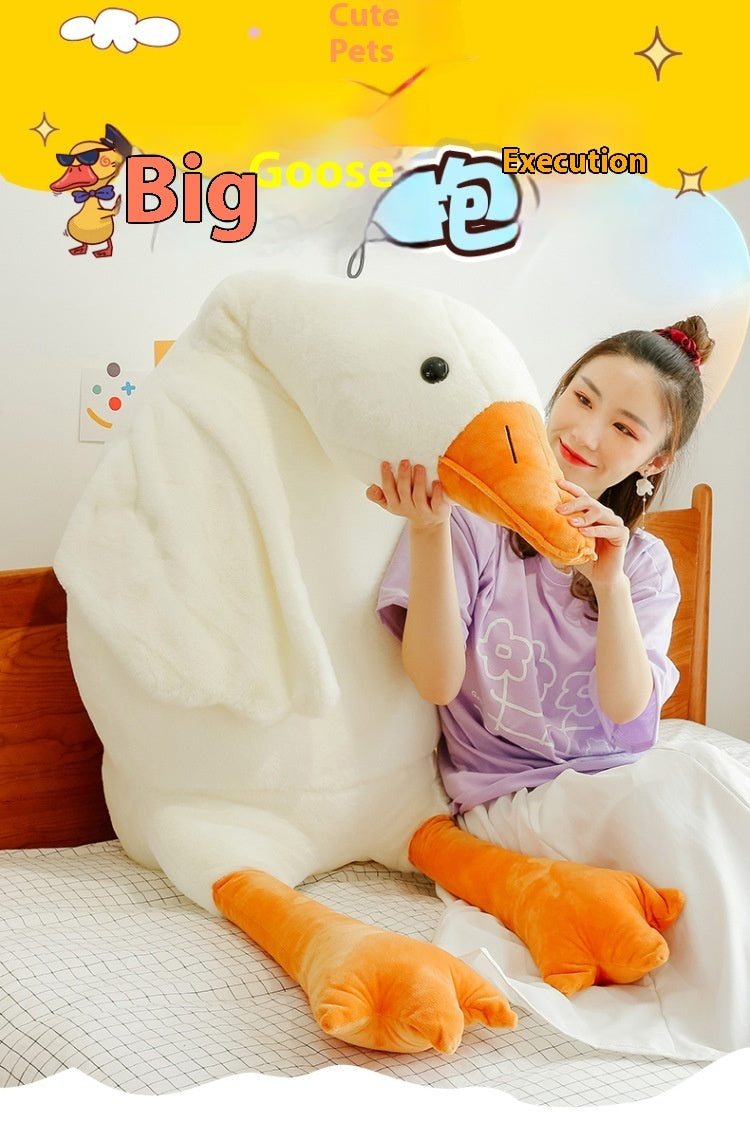Cute Big White Geese Pillow Plush Toy - DropOnline.co