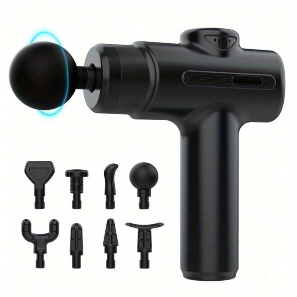 Massage Gun Deep Tissue Percussion Massager For Athletes,Handheld Body Back Muscle Massager Gun With 8 Massage Heads - DropOnline.co