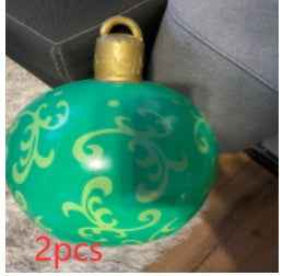 Giant Inflatable Christmas Ball 60cm - PVC Outdoor Ornament Decoration for Tree & Yard - DropOnline.co