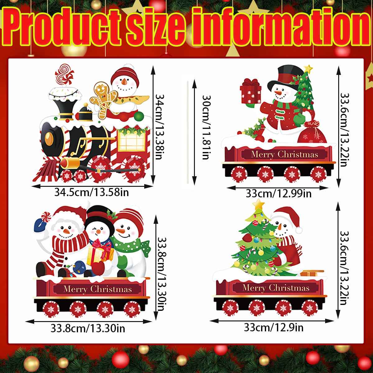 Christmas Yard Signs with Stakes - 4 Pack Holiday Lawn Decoration Set - DropOnline.co