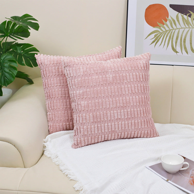 Corduroy Decorative Throw Pillow Covers Soft Boho Striped Pillow Covers Modern Farmhouse Christmas Home Decor For Sofa Living Room Couch Bed - DropOnline.co