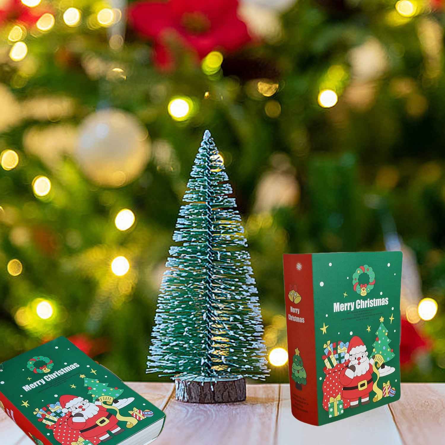 10 Pcs Christmas Treat Boxes Book Shape - Cartoon Candy Gift Boxes - DropOnline.co