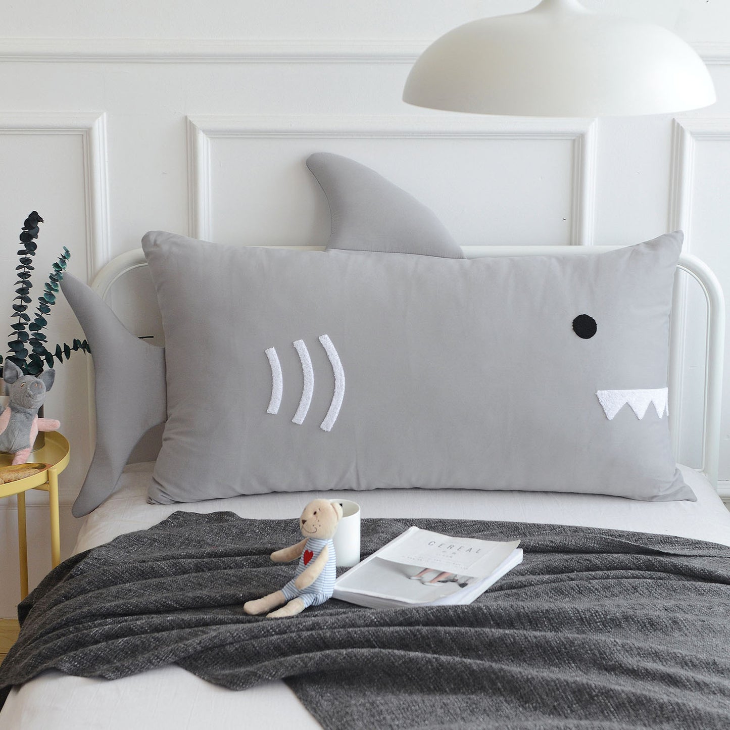 Simple Cartoon With Square Back Bedside Cushion - DropOnline.co