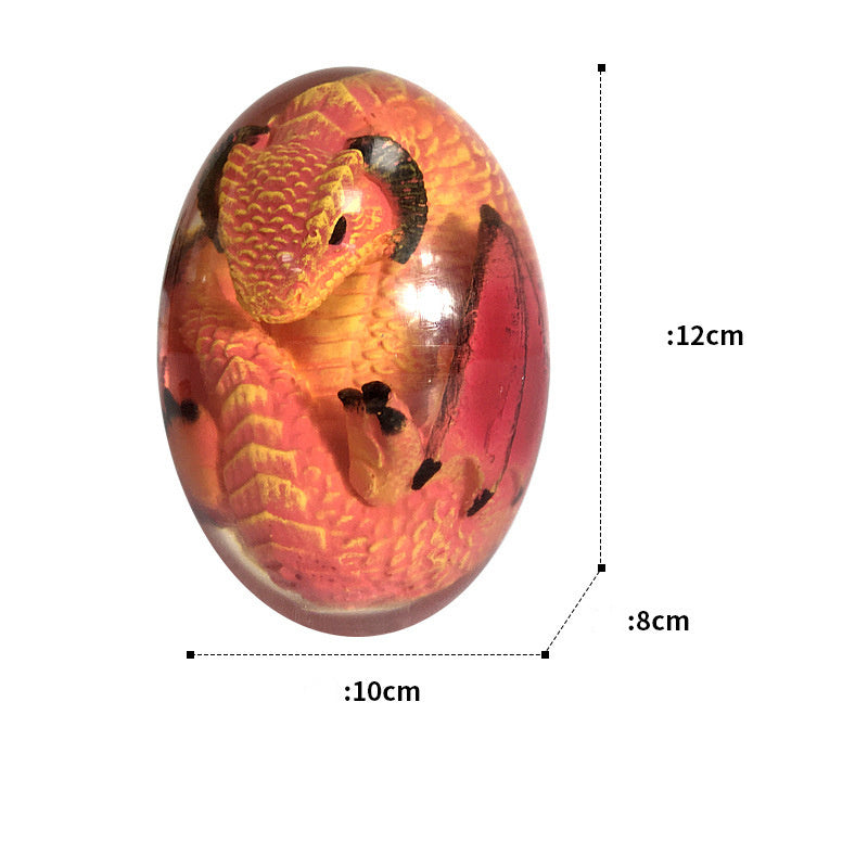LED Lava Dragon Egg Ornamental Decor Dinosaur Egg Statue Resin Dragon Egg Crystal Minerale Gemstone Reiki Home Decor - DropOnline.co