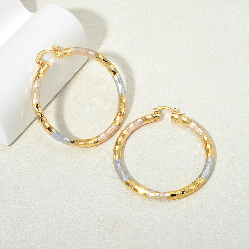 Simple Gold Women's Metal Alloy Earrings - DropOnline.co