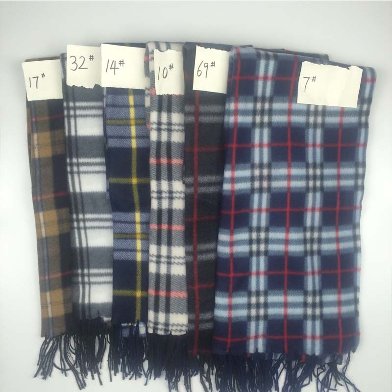 Unisex Black & White Plaid Thermal Scarf - Plus Size Winter Wrap - DropOnline.co