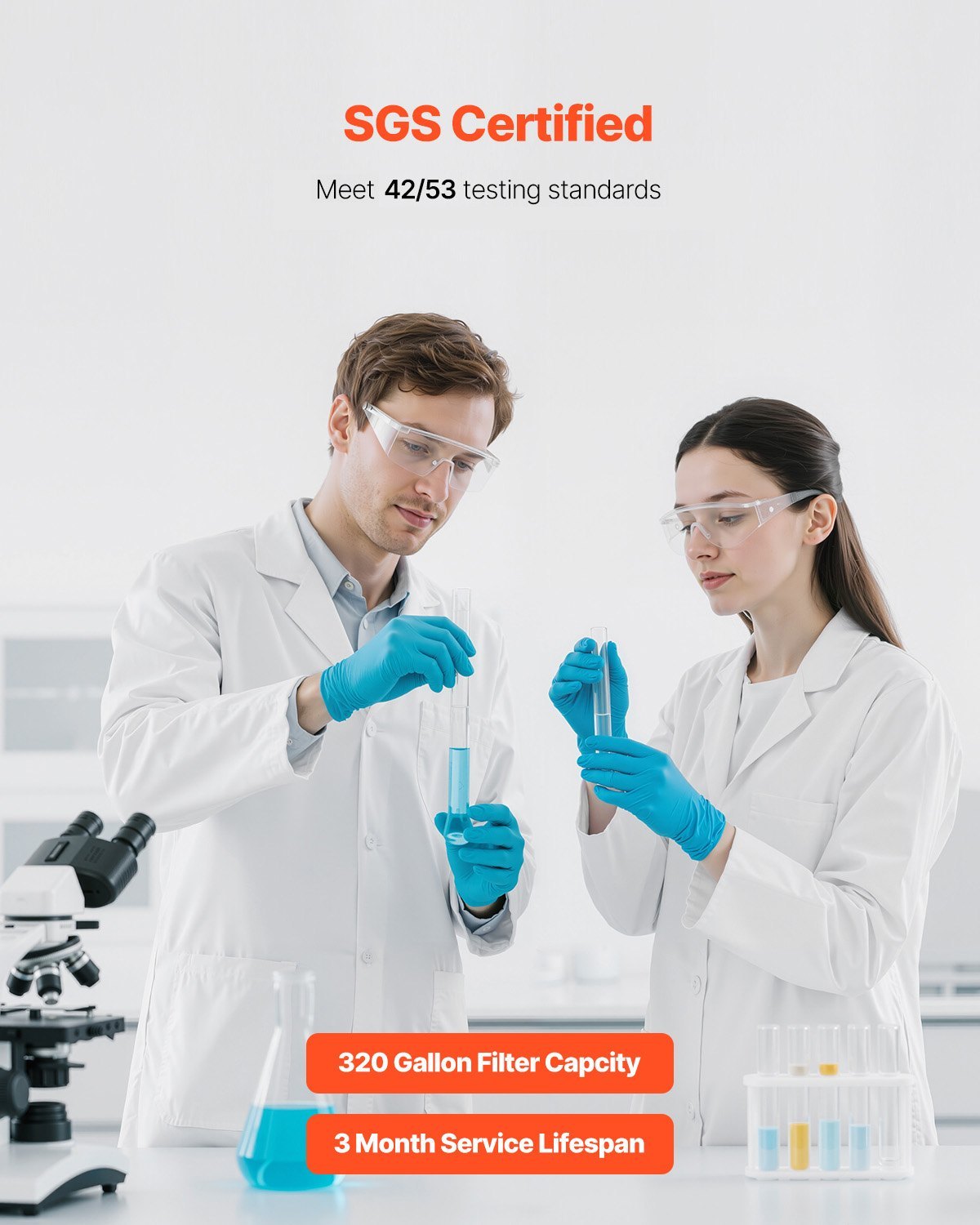 Faucet Mount Water Filter Sink Water Purifier For Kitchen Vertical Gray - DropOnline.co