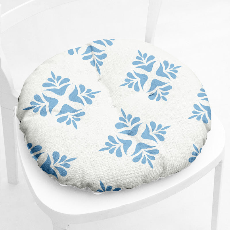 Home Round Square Chair Cushion Cotton Linen - DropOnline.co