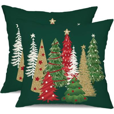 Christmas new peach skin cushion pillowcase - DropOnline.co