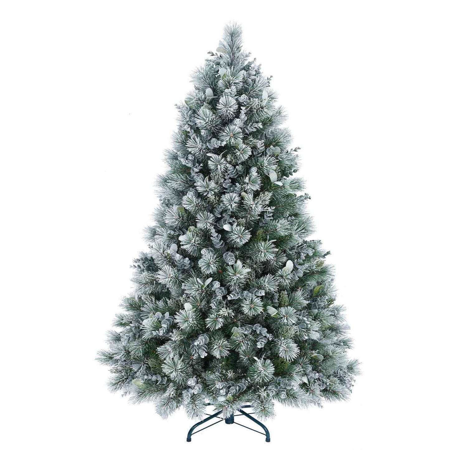 4FT Snow Flocked Christmas Tree - Premium Artificial with 404 Mixed PE Leaves
