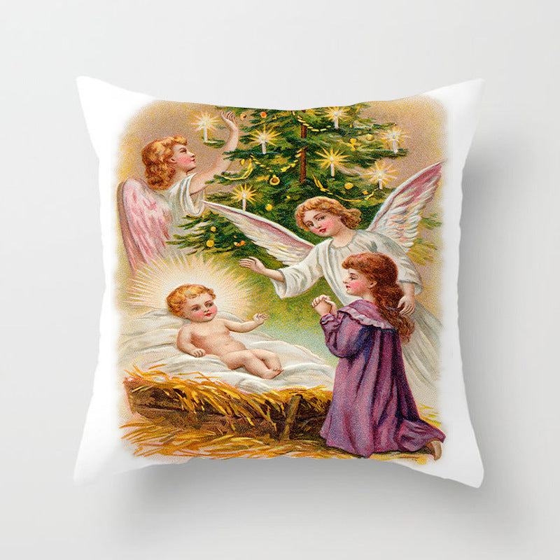 Holiday Home Decoration Cushion Cover - Festive Seasonal Throw Pillow Case for Celebrations - DropOnline.co