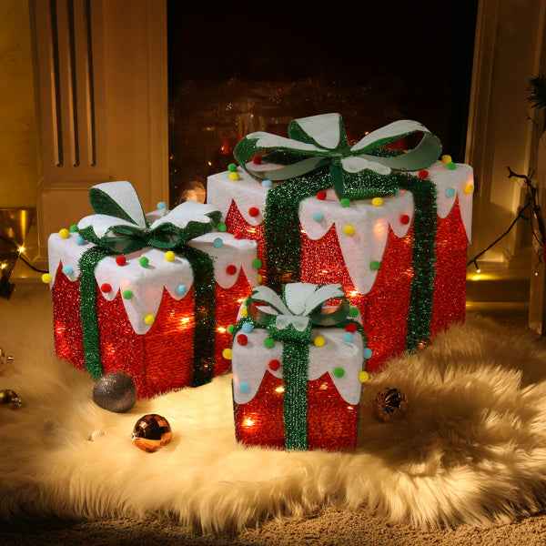 3pcs 60 Iceberg Effect Colored Cotton Balls - Battery Courtyard Gift Box Decoration - DropOnline.co